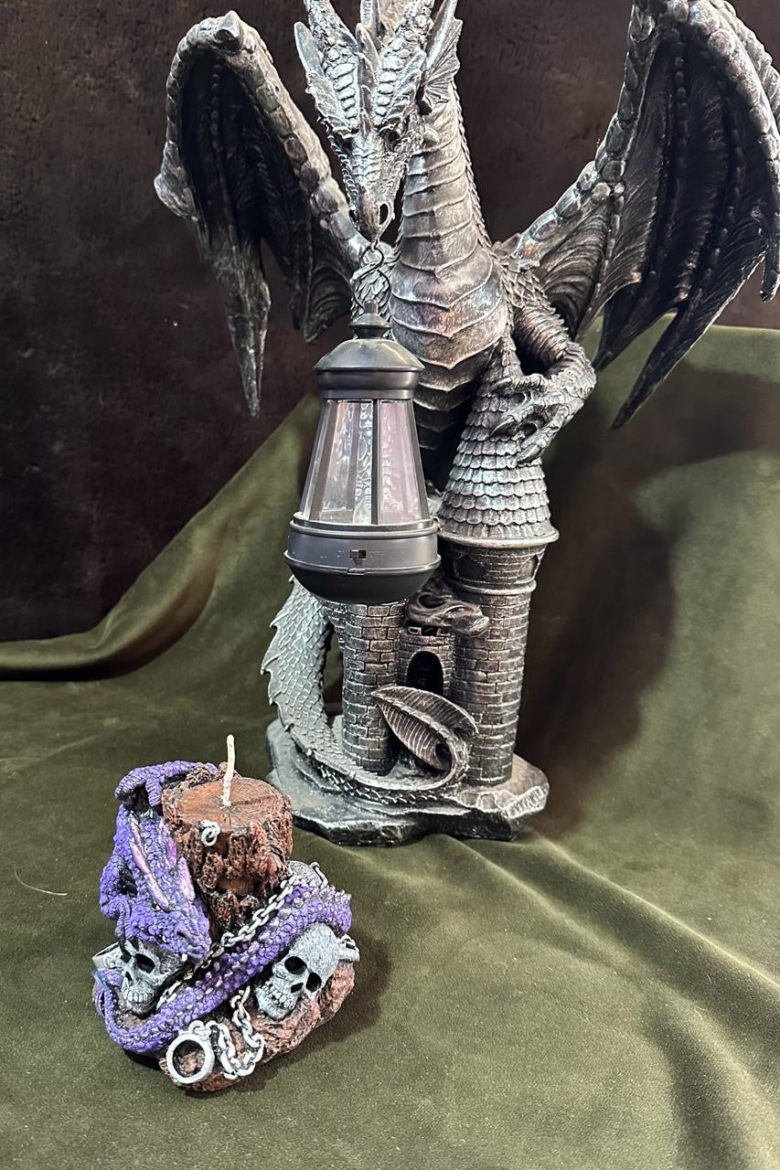 Vela aromática Dragón con calavera 💀