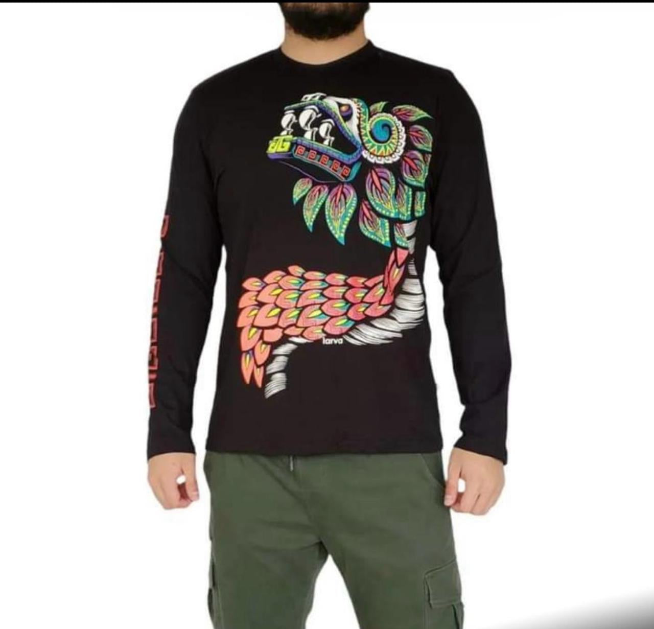 PLAYERA MANGA LARGA QUETZALCÓATL
Talla L