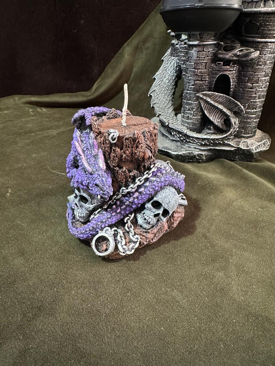 Vela aromática Dragón con calavera 💀