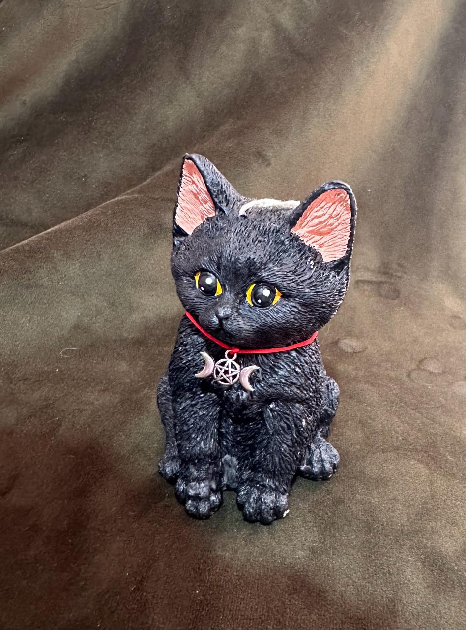 Vela aromática gato brujo grande