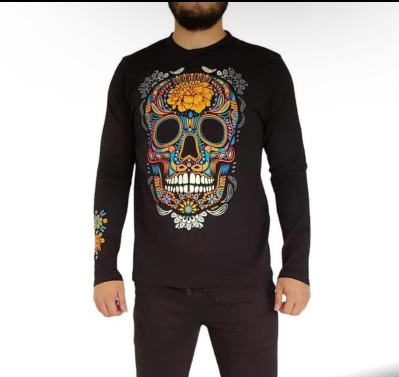 PLAYERA MANGA LARGA CATRINA