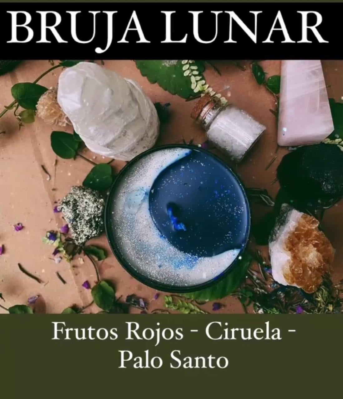 Vela Bruja Lunar 
De Frutos Rojos - Ciruela - Palo Santo